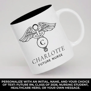Personalisierter RN-Becher Monogramm Geschenk für  Zweifarbige Tasse