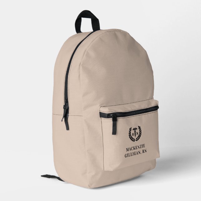 Personalisierter RN Nursing School Abschluss Elega Bedruckter Rucksack (Rückseitige Ecke links)