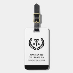 Personalisierter RN Nursing School Abschluss Elega Gepäckanhänger