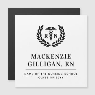 Personalisierter RN Nursing School Abschluss Elega Magneteinladung