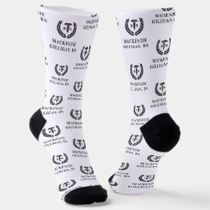 Personalisierter RN Nursing School Abschluss Elega Socken