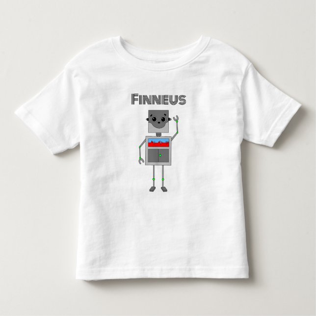 Personalisierter Roboter Kleinkind T-shirt (Vorderseite)