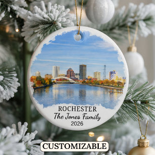 Personalisierter Rochester-Schmuck, Individueller Keramik Ornament