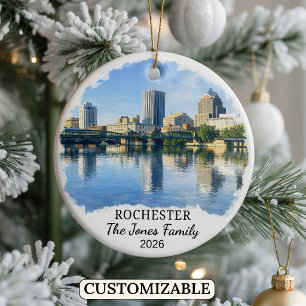 Personalisierter Rochester-Schmuck, Individueller Keramik Ornament