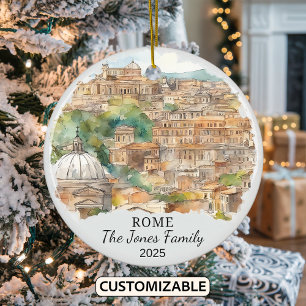 Personalisierter Rom Schmuck, Italien Geschenk Keramik Ornament