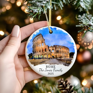 Personalisierter Rom-Schmuck, Italien-Geschenk Keramik Ornament