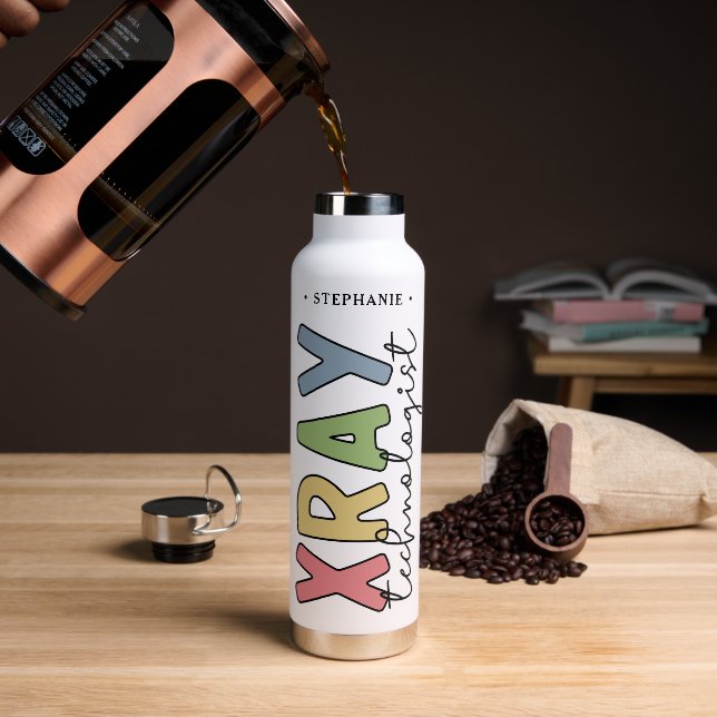 Personalisierter Röntgentechniker - technische Ges Trinkflasche (Kaffee)