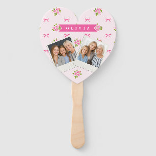 Personalisierter Rosa Charme Mädchenname mit Blume Fächer