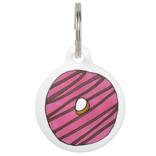 Personalisierter Rosa Donut Doughnut Feinschmecker Tiermarke (Vorderseite)