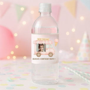 Personalisierter rosa Eiswagen-Geburtstag