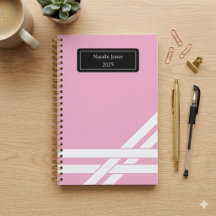 Personalisierter rosa Planer, benutzerdefiniertes