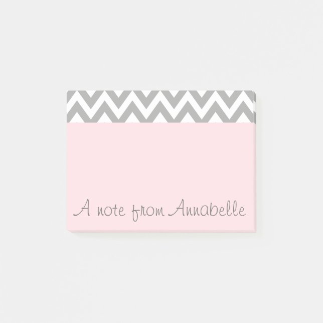 Personalisierter rosa Post It Notes Office-Geschen Post-it Klebezettel (Vorderseite)