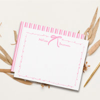 Personalisierter rosa Preppy-Doodle-Bogen für Mädc
