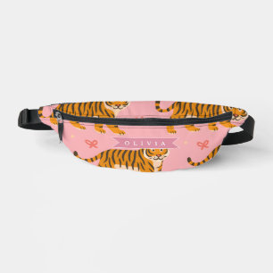 Personalisierter Rosa Tiger Chic Edgy Lustiger Sti Bauchtasche