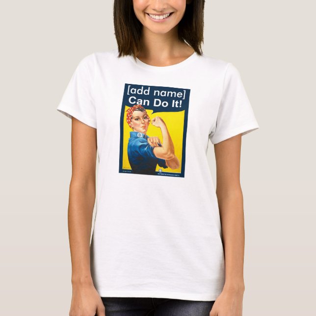 Personalisierter Rosie der Nieteneinschläger "kann T-Shirt (Vorderseite)