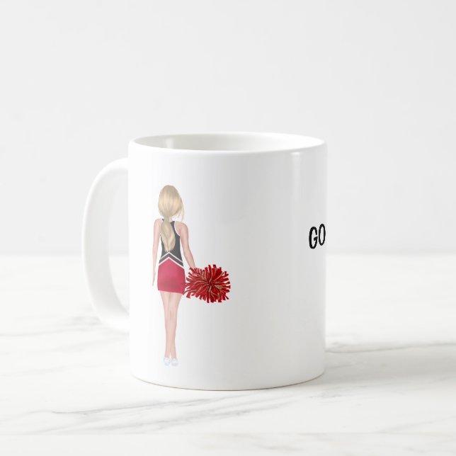 Personalisierter Rot- und Schwarzchef Kaffeetasse (Vorderseite Links)