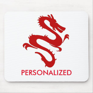 Personalisierter Roter Drache Mousepad