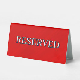 Personalisierter roter Glamour Tischaufsteller