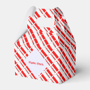Personalisierter roter Name Polska-Flagge gekachel Geschenkschachtel