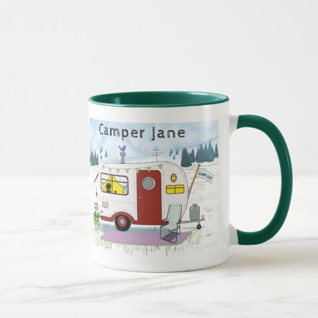 Personalisierter roter Trailer-Becher Tasse (Rechts)