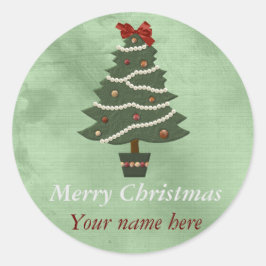 Personalisierter Round Christmas Sticker