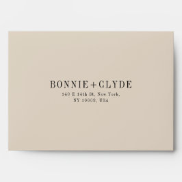 Personalisierter RSVP-Umschlag A7 Hochzeit mit Adr