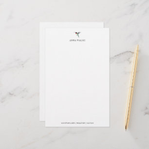 Personalisierter Ruby-throated Hummingbird Briefpapier