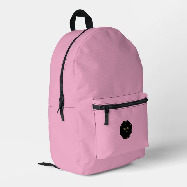 Personalisierter Rucksack mit Name und Titel (Rückseitige Ecke links)