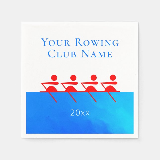 Personalisierter Ruderclub-Team Paper Napkin Serviette (Vorderseite)