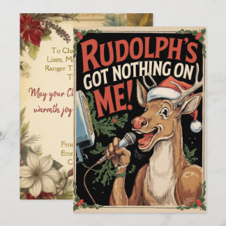 Personalisierter Rudolph hat nichts Fantastisches  Feiertagskarte