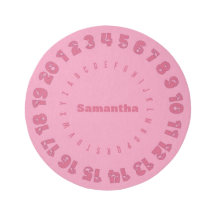 Personalisierter Rug mit Alphabet-Zahlengrenze