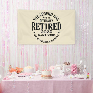 Personalisierter Ruhestand Die Legende ist in Rent Banner