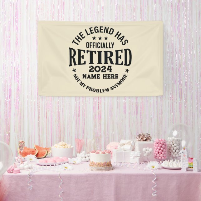 Personalisierter Ruhestand Die Legende ist in Rent Banner (Party)