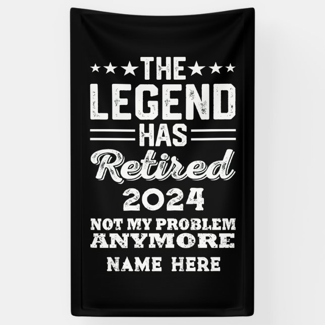 Personalisierter Ruhestand Die Legende ist in Rent Banner (Vertikal)