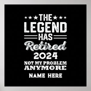 Personalisierter Ruhestand Die Legende ist in Rent Poster