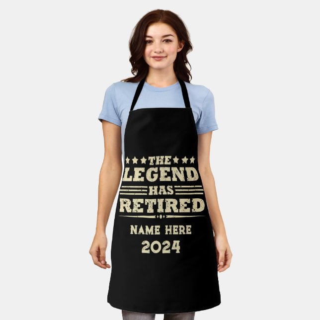Personalisierter Ruhestand Die Legende ist in Rent Schürze (Getragen)