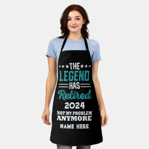 Personalisierter Ruhestand Die Legende ist in Rent Schürze