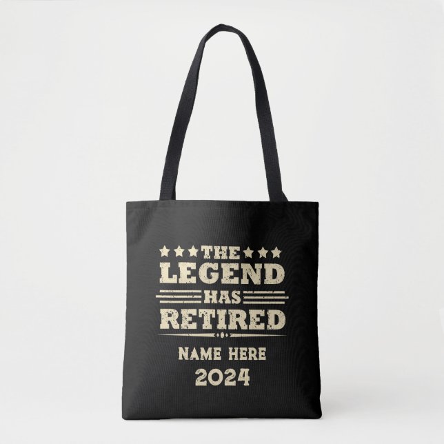 Personalisierter Ruhestand Die Legende ist in Rent Tasche (Vorderseite)