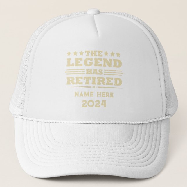 Personalisierter Ruhestand Die Legende ist in Rent Truckerkappe (Vorderseite)