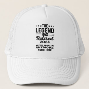 Personalisierter Ruhestand Die Legende ist in Rent Truckerkappe