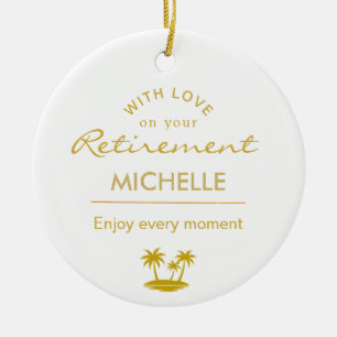 Personalisierter Ruhestand Genieße jeden Moment Keramik Ornament