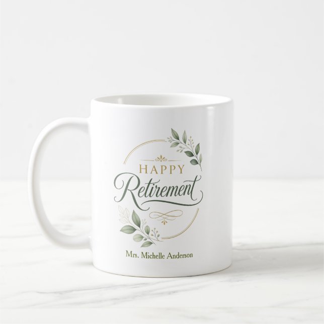 Personalisierter Ruhestand Kaffeetasse (Links)
