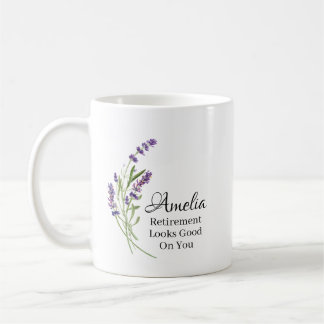 Personalisierter Ruhestand Steht Ihnen Gut Floral Kaffeetasse