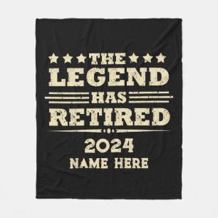 Personalisierter Ruhestand The Legend hat sich zur Fleecedecke
