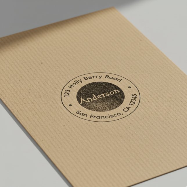 Personalisierter runder Absender-Stempel Gummistempel (Von Creator hochgeladen)