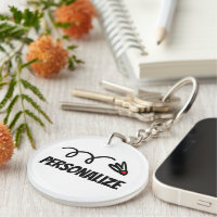 Personalisierter runder Acrylbadminton-Schlüsselan