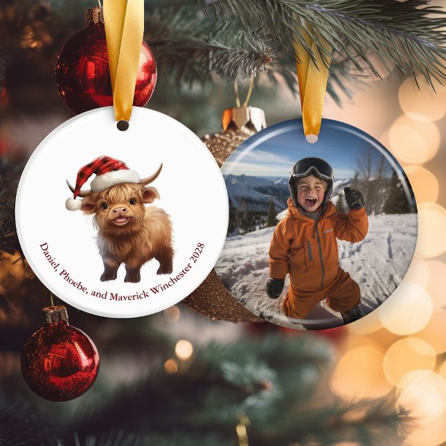 Personalisierter Rundschmuck für die Hochlandkuh Keramik Ornament (Von Creator hochgeladen)