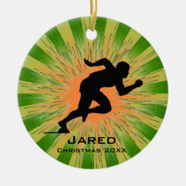 Personalisierter Runner-Ornament Keramikornament