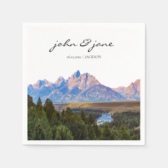 Personalisierter Rustikaler Cocktail Napkin Serviette (Vorderseite)