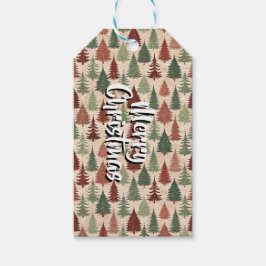 Personalisierter rustikaler Weihnachtsbaum Geschenkanhänger